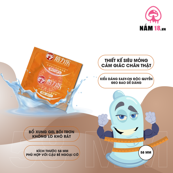 Bao Cao Su Size Lớn 58mm HBM Chính Hãng - Hộp 10 Cái