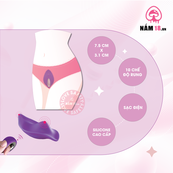  Trứng Rung Quần Lót Jasmine 12 Chế Độ Rung 