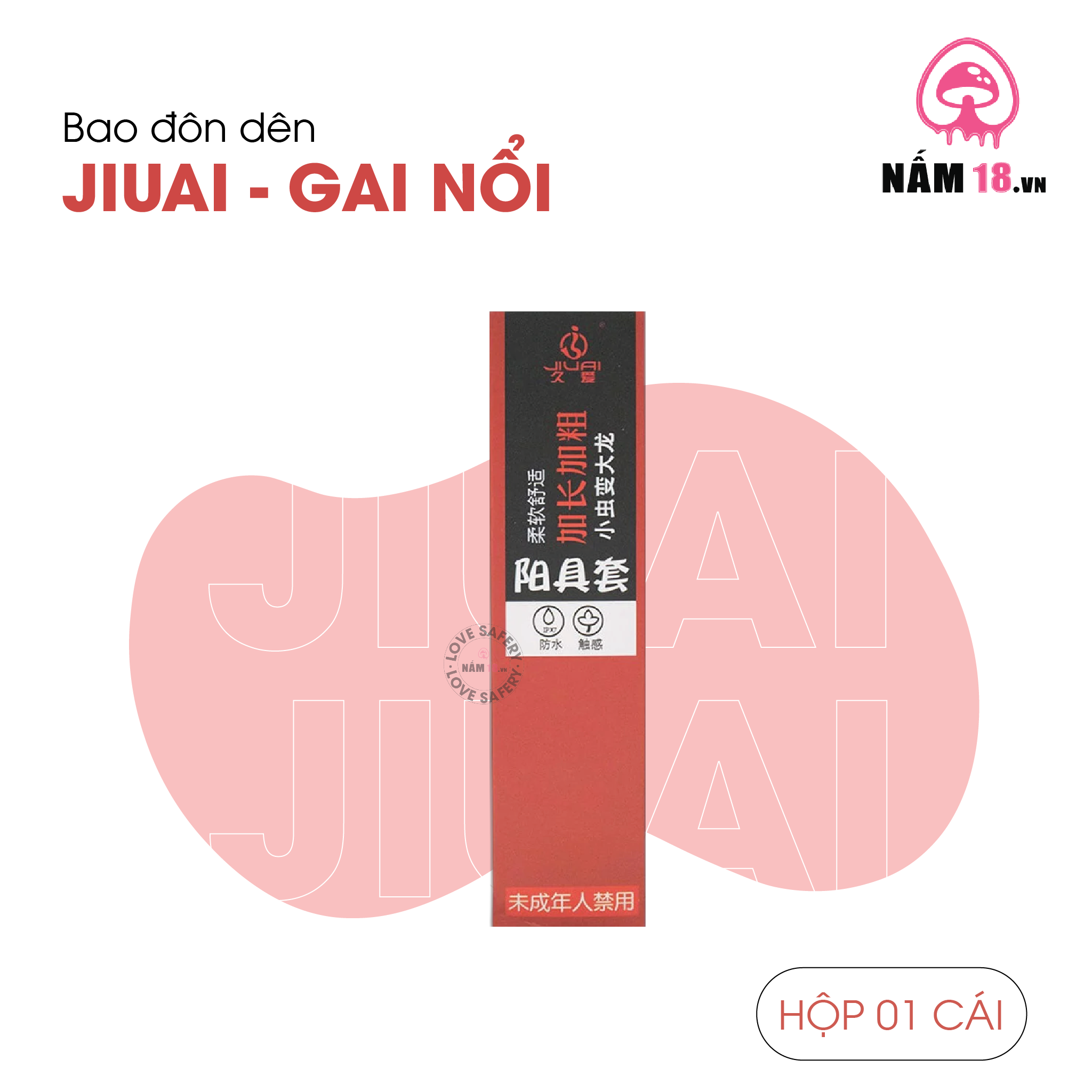  Bao Cao Su Đôn Dên Tăng Kích Thước Jiuai Gai Nổi, Chống Tuột 