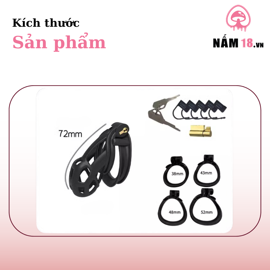  Khóa Dương Vật Nhựa Ổ Khóa Chìm KN40 