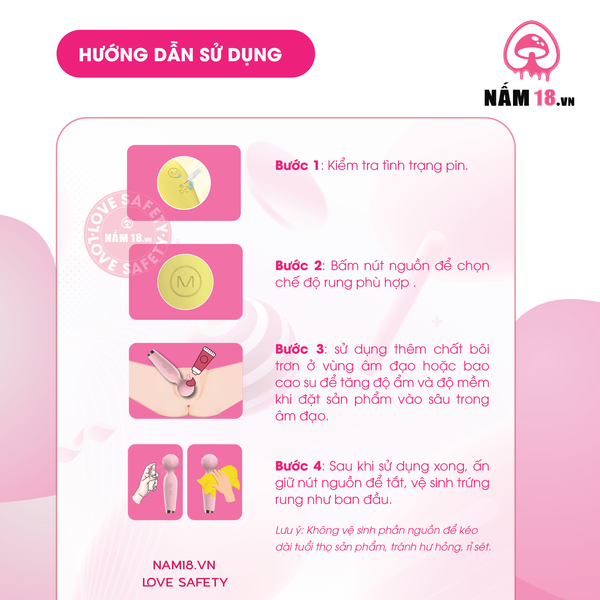 Chày Rung Kích Thích Điểm G Lilo 10 Chế Độ Rung