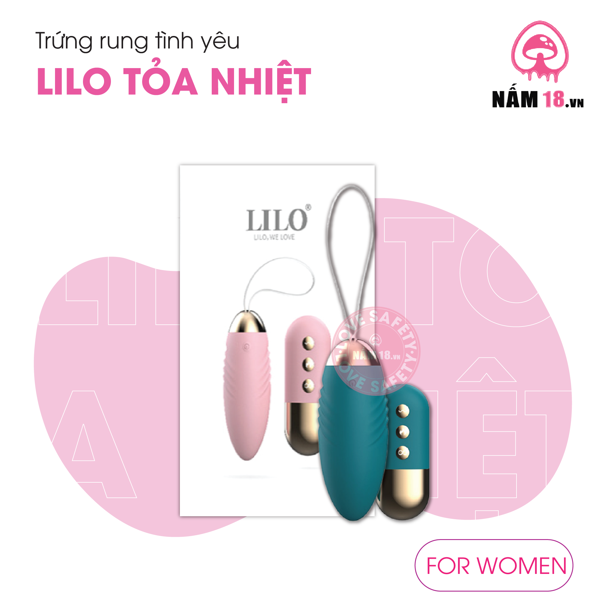  Trứng Rung Lilo Tỏa Nhiệt 10 Chế Độ Rung 