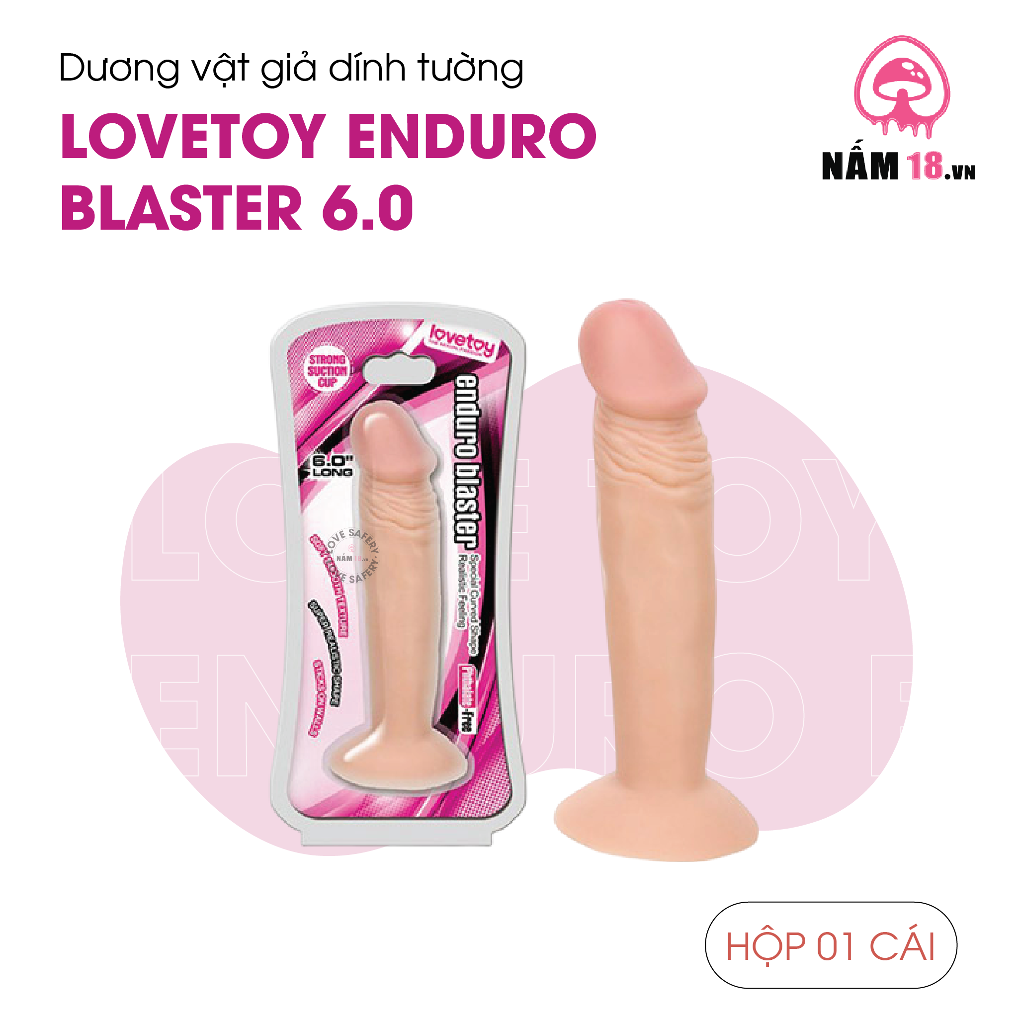  Dương Vật Dính Tường Lovetoy Enduro Blaster Mềm Dẻo 6.0 