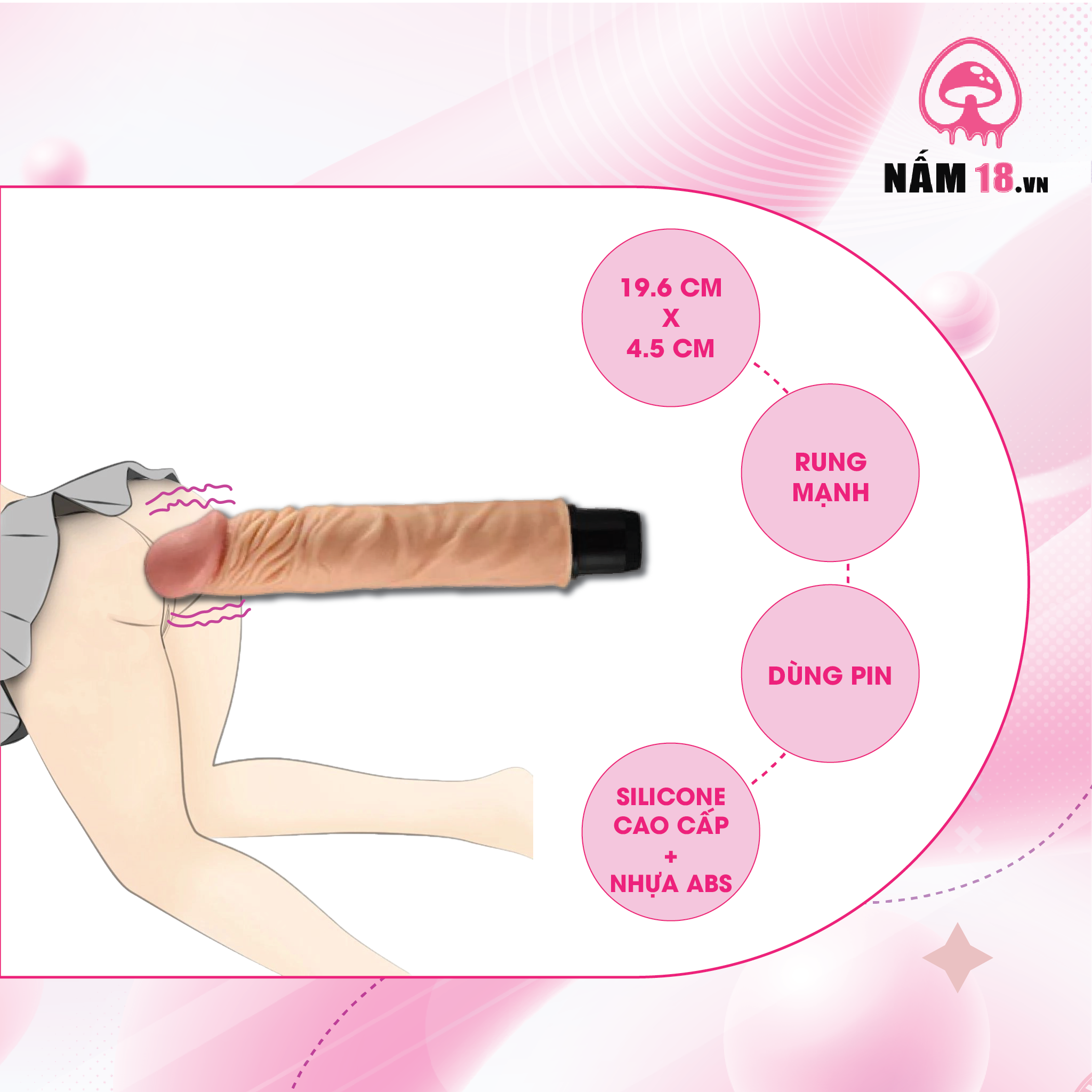  Dương Vật Giả Lovetoy Reel Feel Flexi Rung Đa Chế Độ 