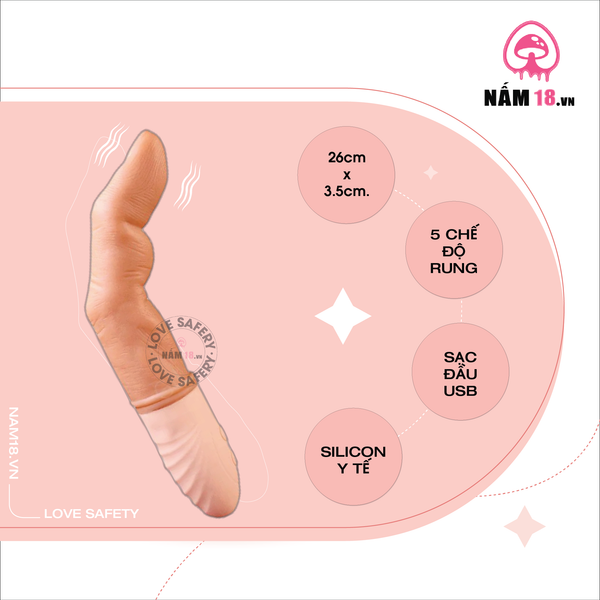 Máy Rung Nguỵ Trang Hình Ngón Tay Jiuai Magic Finger Toả Nhiệt