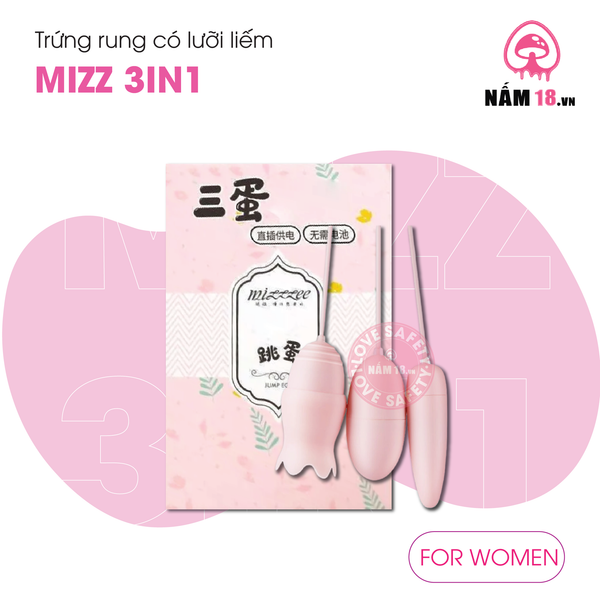 Trứng Rung Mizzee 3In1 Có Lưỡi Liếm - Sạc Điện