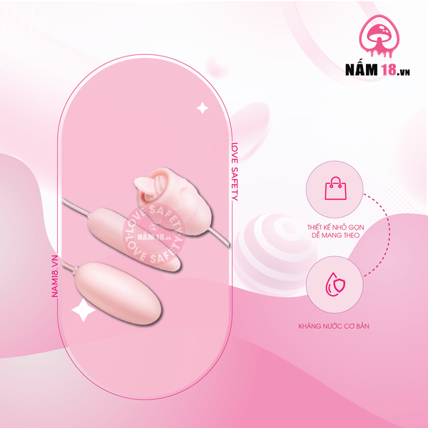 Trứng Rung MizzZee 3in1 Có Lưỡi Liếm