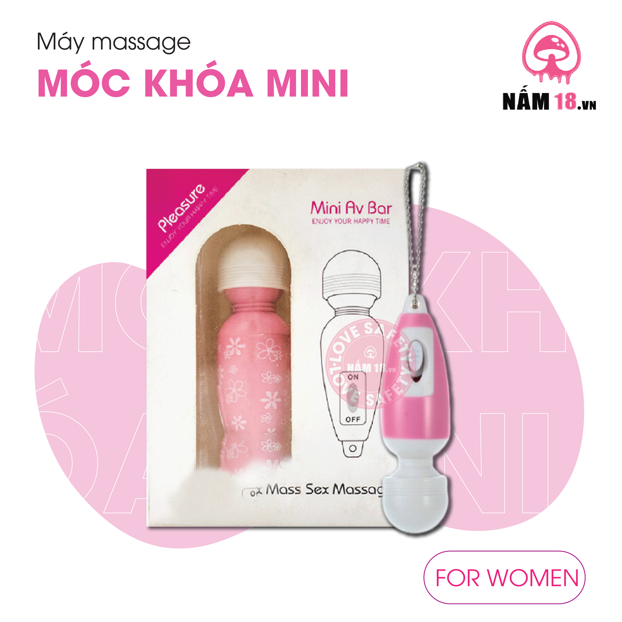  Chày Rung Dạng Móc Khóa Mini 