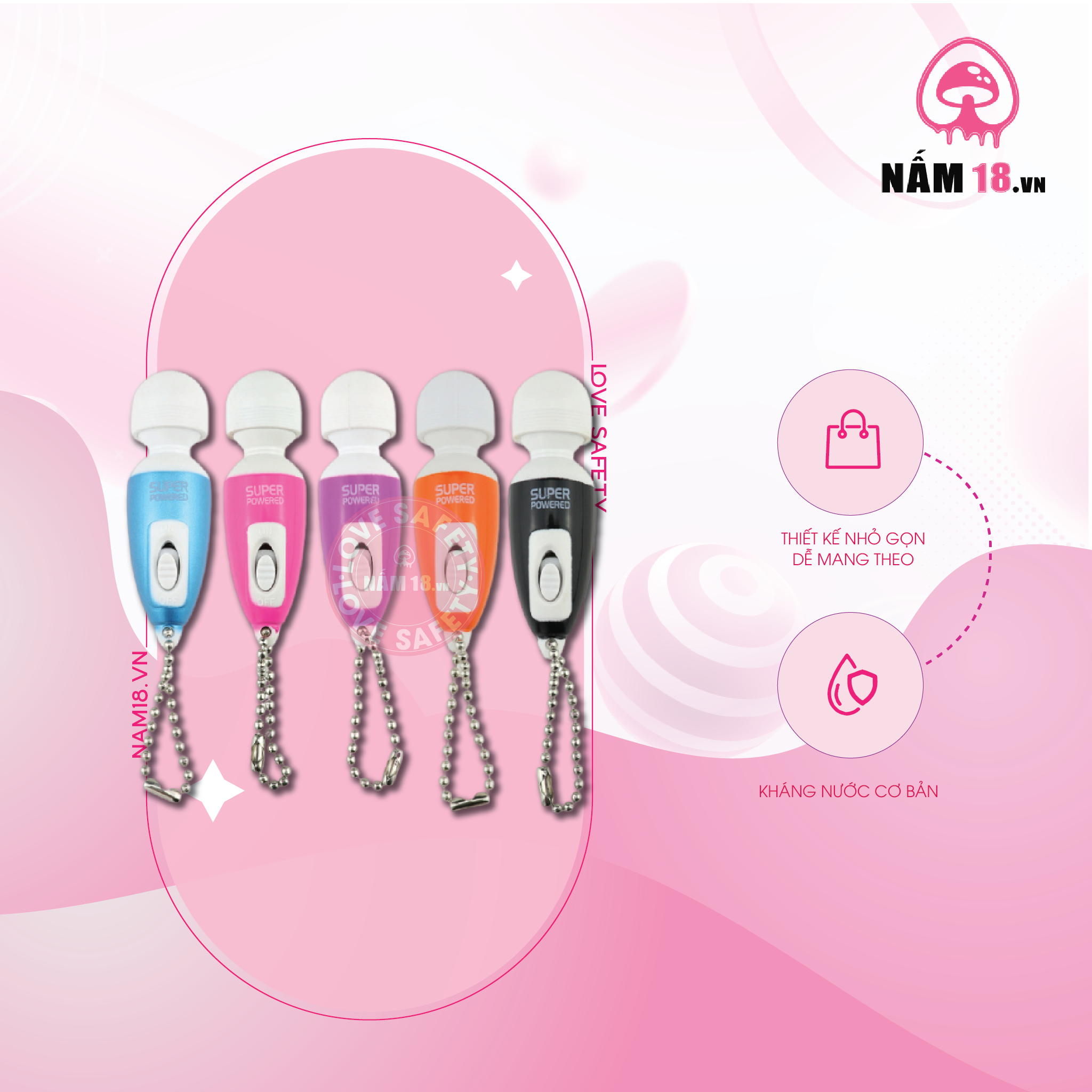  Chày Rung Dạng Móc Khóa Mini 