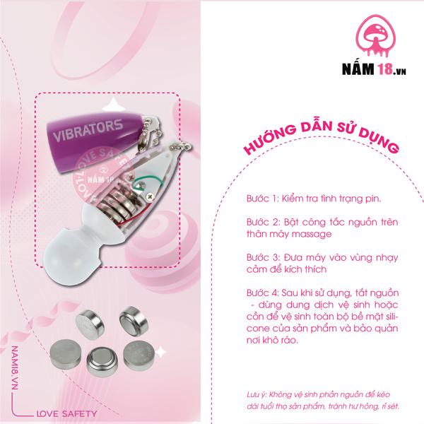 Chày Rung Dạng Móc Khóa Mini