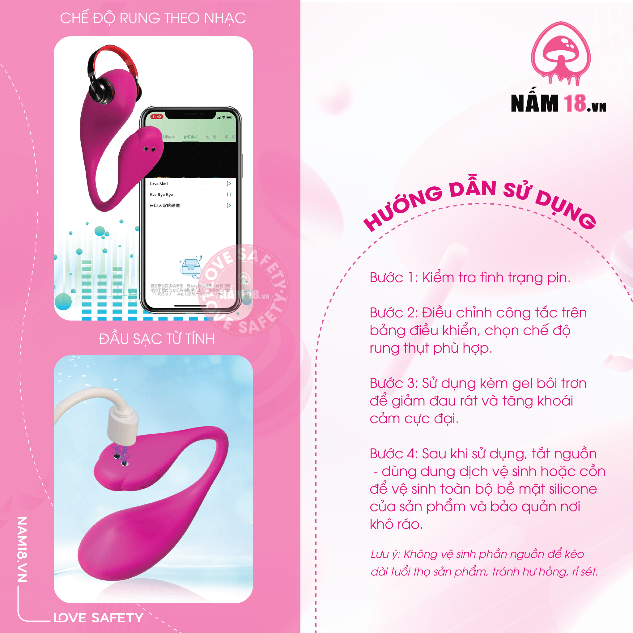  Trứng Rung G204 Điều Khiển App 