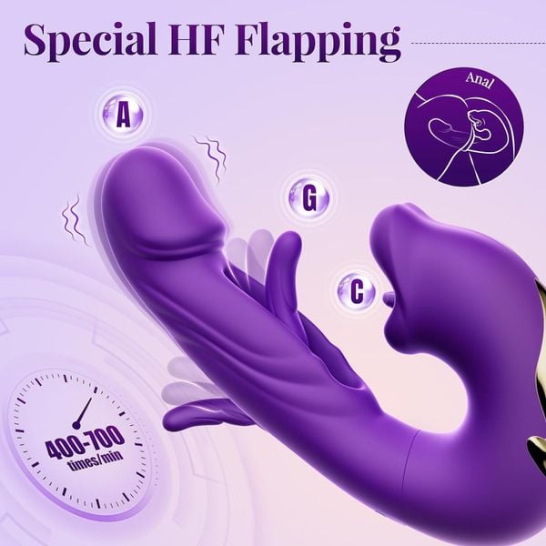 Dương Vật Giả Body Safe 7 Chế Độ Rung Bú