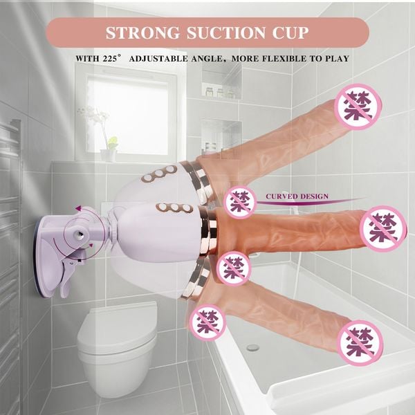 Dương Vật Dính Tường Telesco 10 Chế Độ Rung Thụt Ngoáy