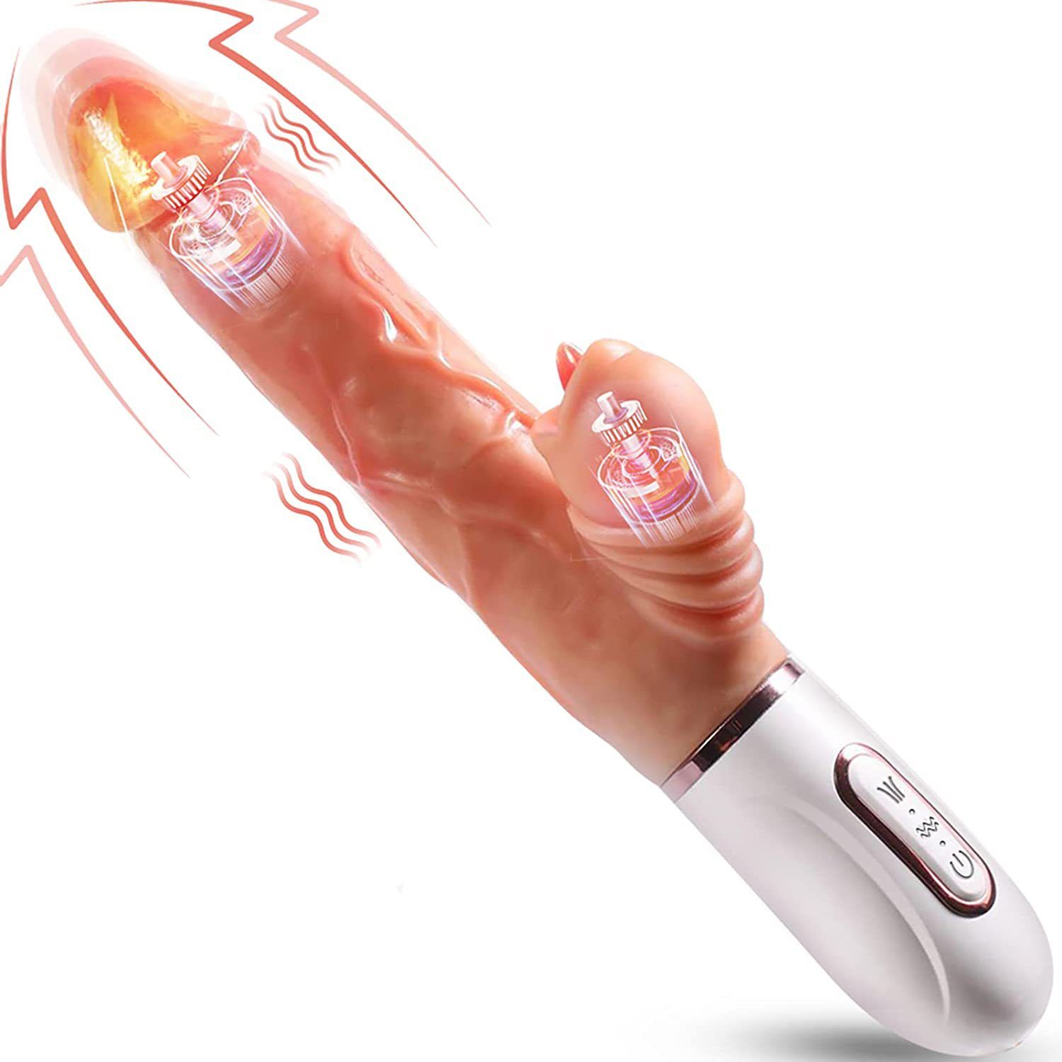  Dương Vật Giả Detonate Tỏa Nhiệt 12 Chế Độ Rung Thụt 