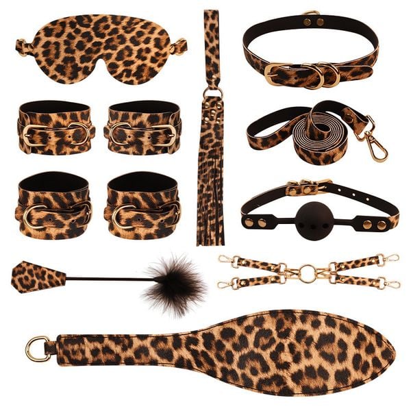 Bộ Dụng Cụ Bạo Dâm Leopard Set 10 Món BDSM