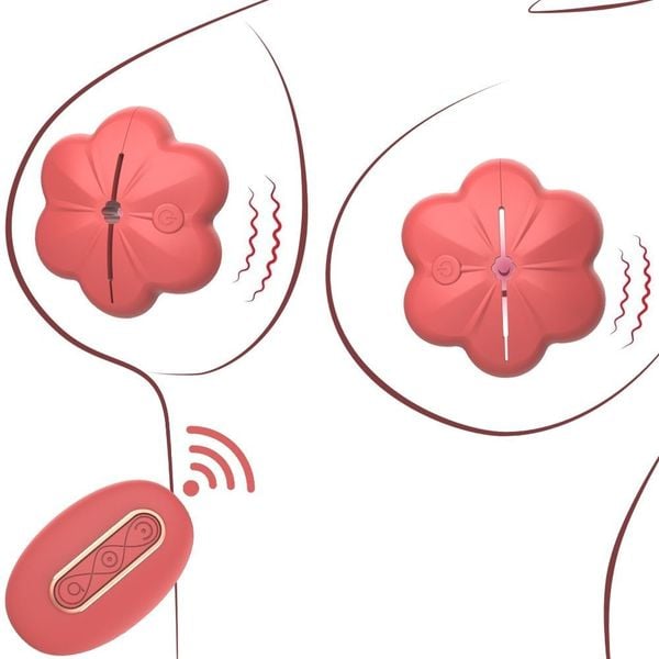 Kẹp Vú Kích Thích Đầu Ti Breast Clamp 10 Chế Độ Rung