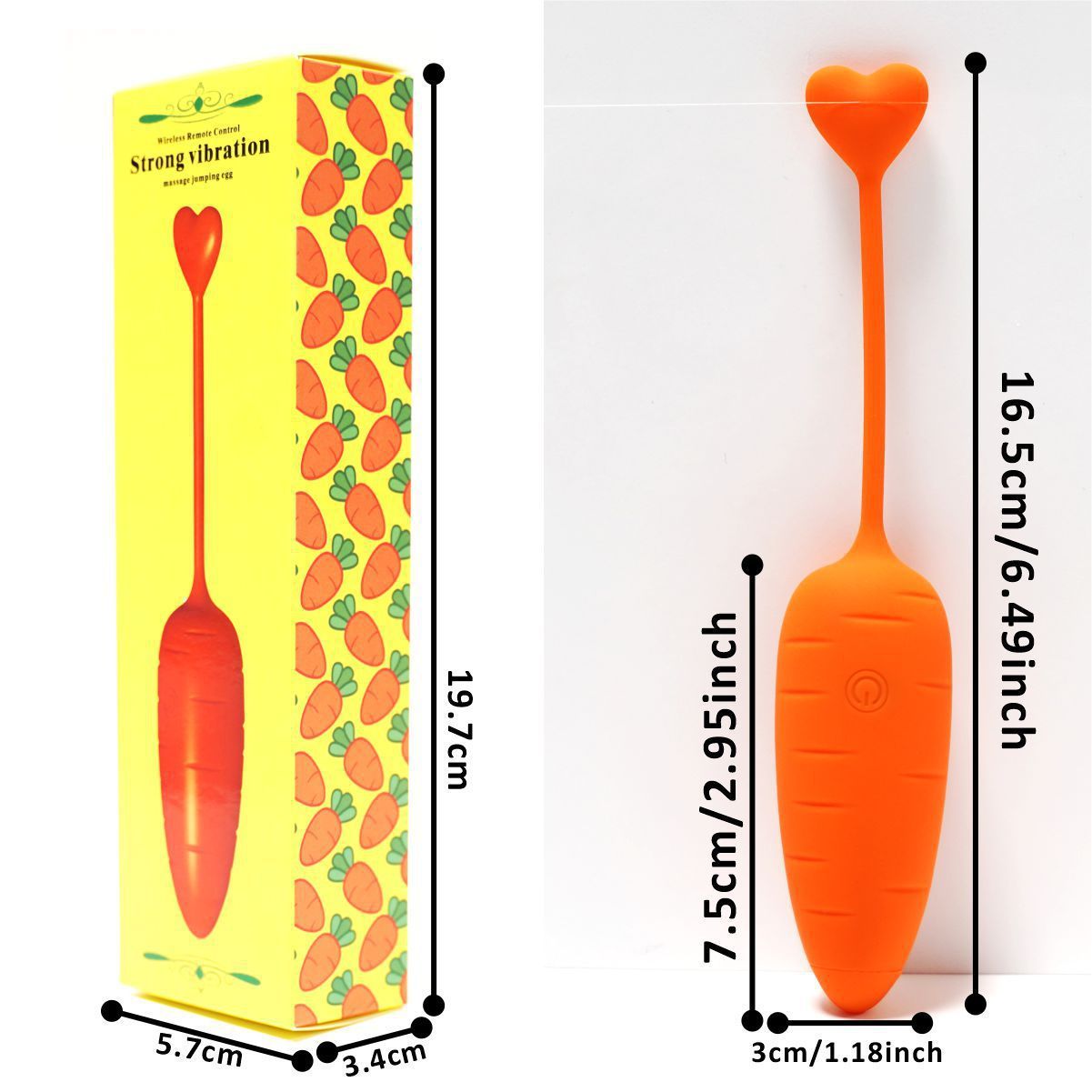  Trứng Rung Ngụy Trang Trái Carrot 10 Chế Độ Rung 