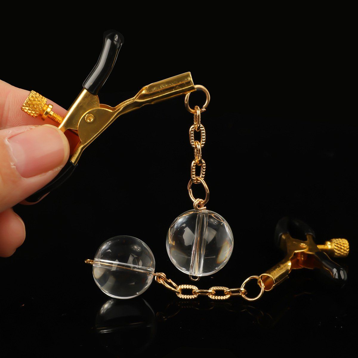  Kẹp Vú Kích Thích Đầu Ti Glass Beads 