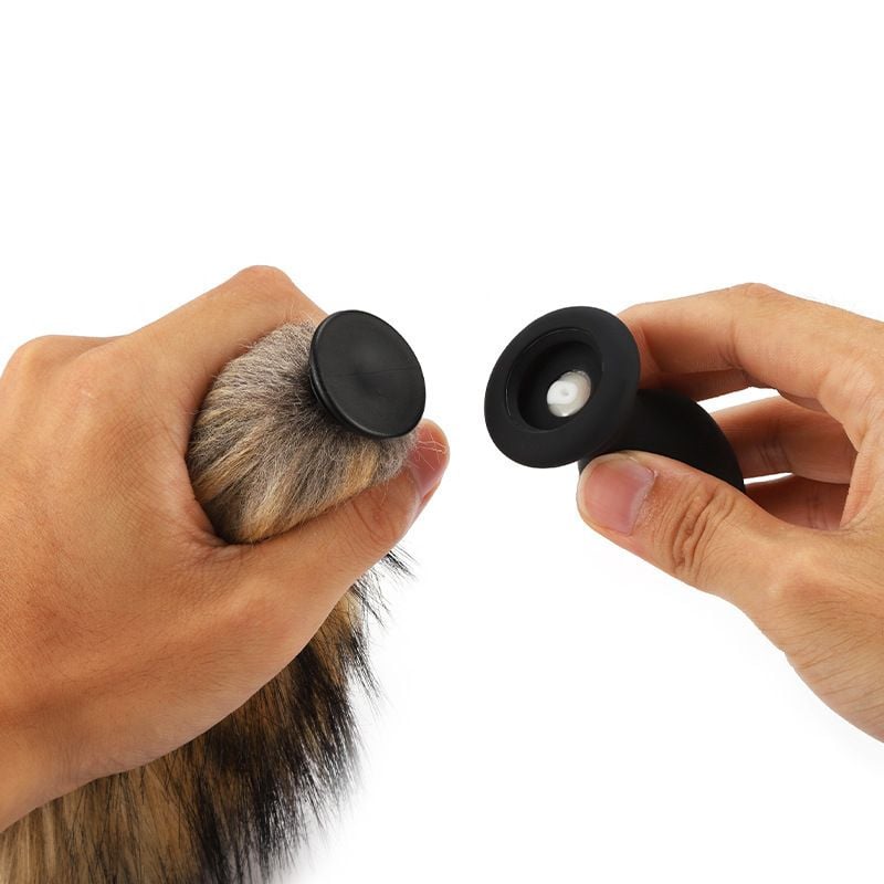  Đuôi Cáo Silicone Gắn Hậu Môn Rung Đa Chế Độ 