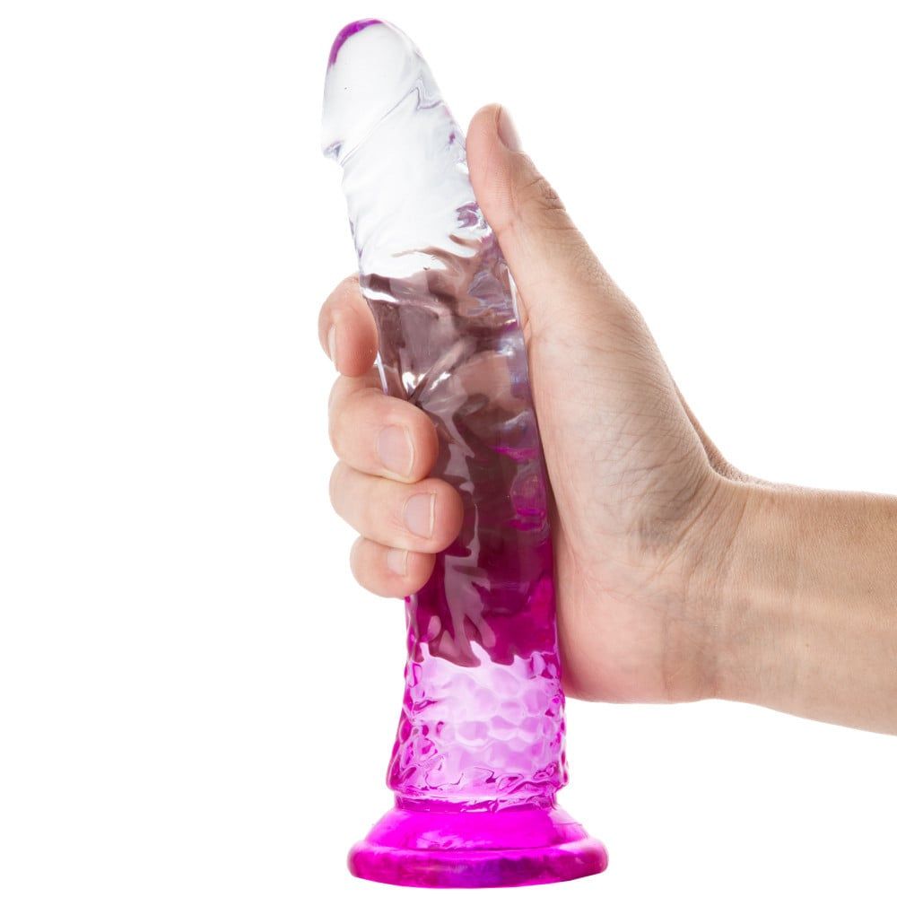  Dương Vật Dính Tường Dildo Silicone Trong Suốt 