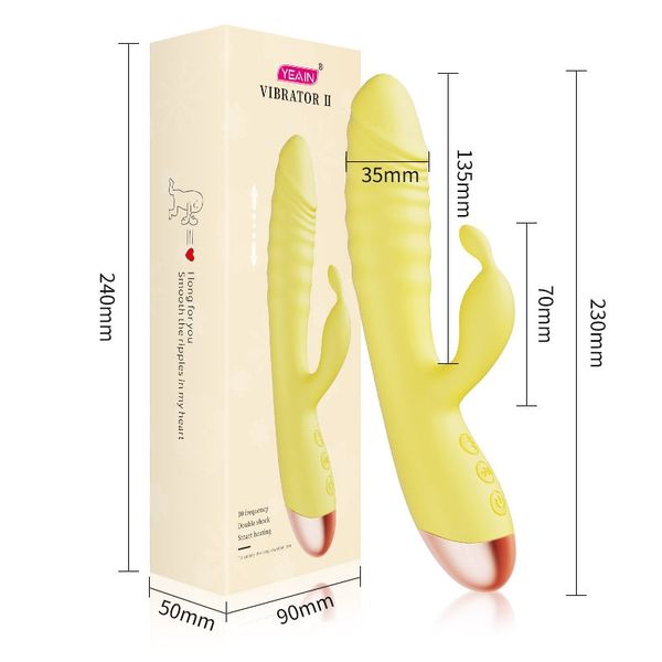 Dương Vật Giả Yeain Vibrator Có Nhánh 10 Chế Độ Rung - Sạc Điện