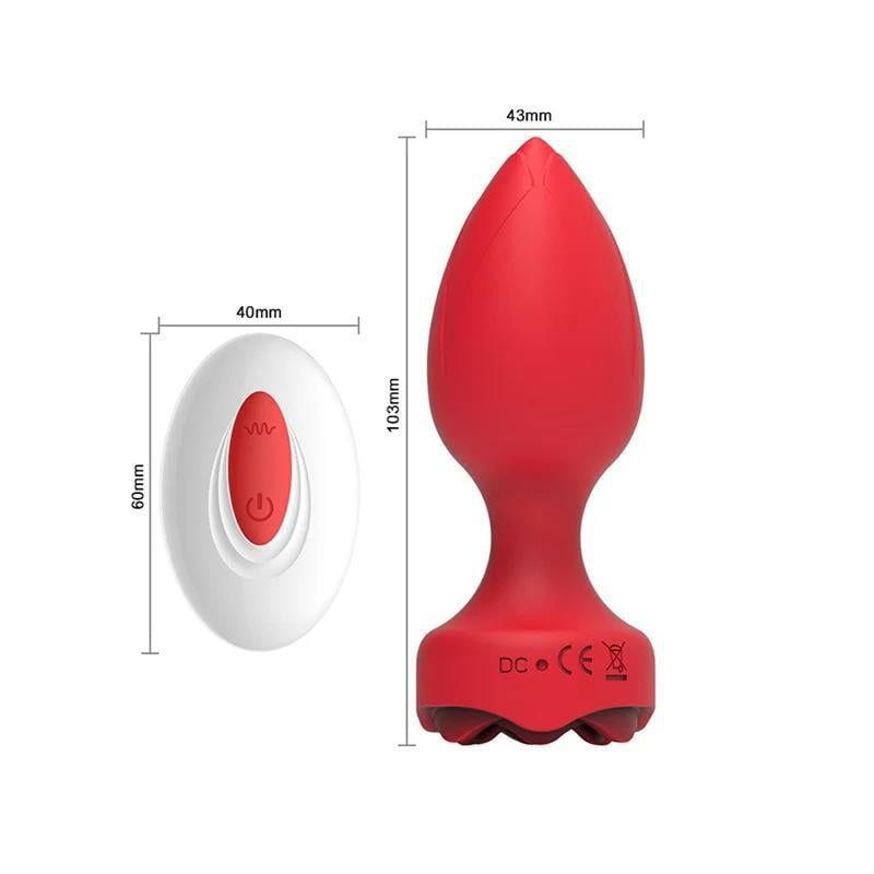  Phích Cắm Hậu Môn Rose 10 Chế Độ Rung 