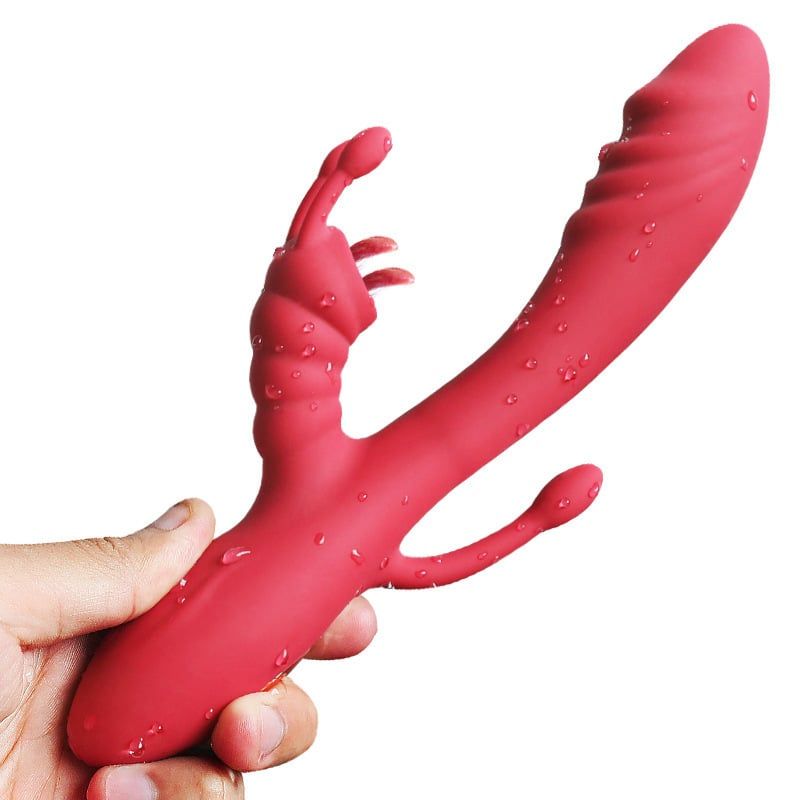 Dương Vật Giả Lust 3in1 Tỏa Nhiệt 12 Chế Độ Rung 