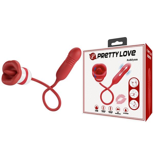Trứng Rung Lưỡi Liếm Pretty Love Ashlynn 5 Chế Độ Rung Thụt - Sạc Điện
