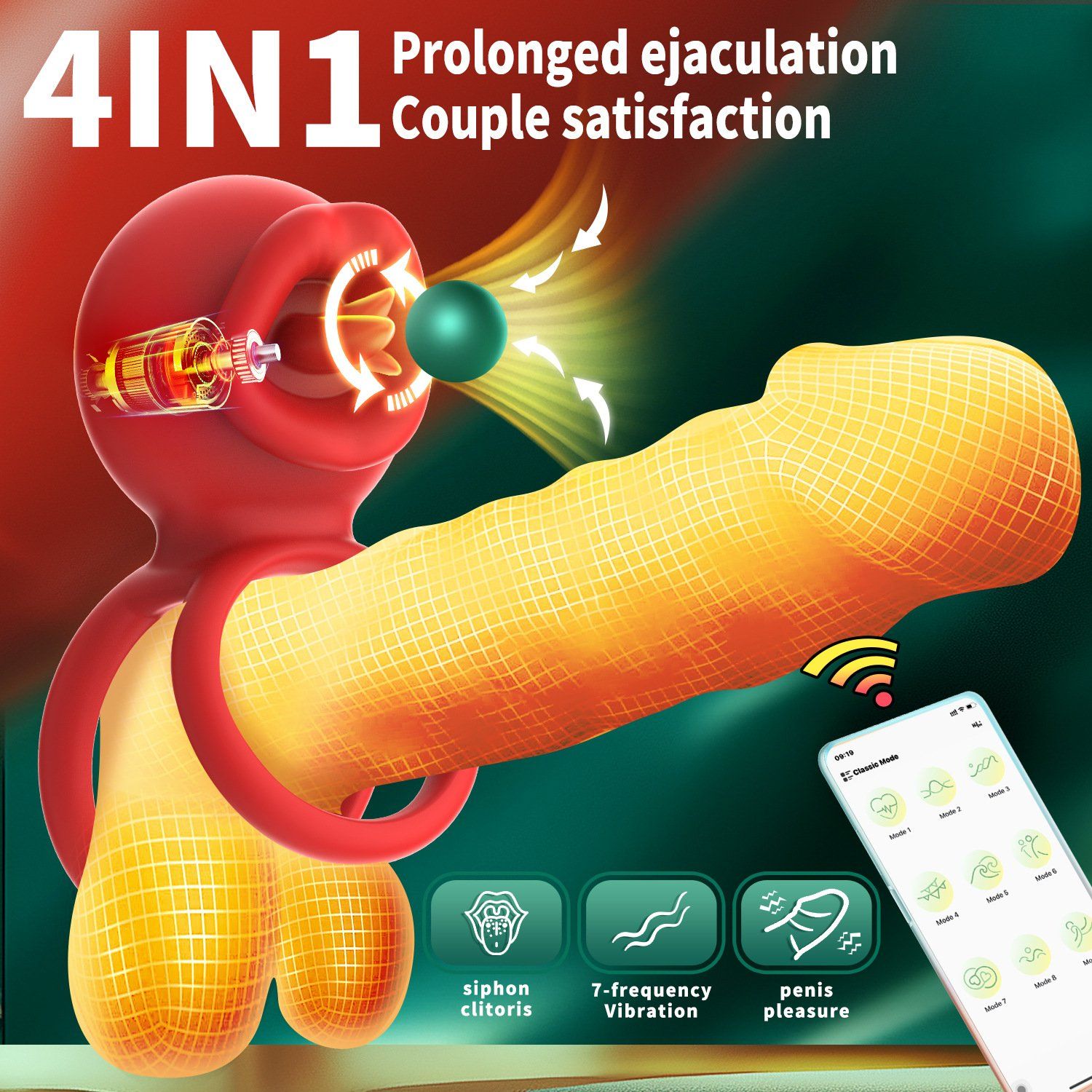  Vòng Rung Dương Vật Cock Ring Điều Khiển App 