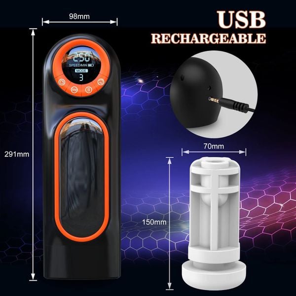 Âm Đạo Giả Deep Throat Rung Bú Sục 10 Chế Độ Có Tiếng Rên