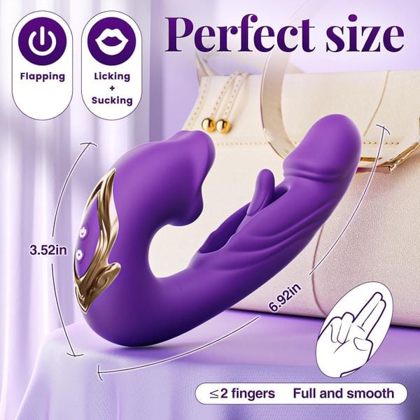 Dương Vật Giả Body Safe 7 Chế Độ Rung Bú