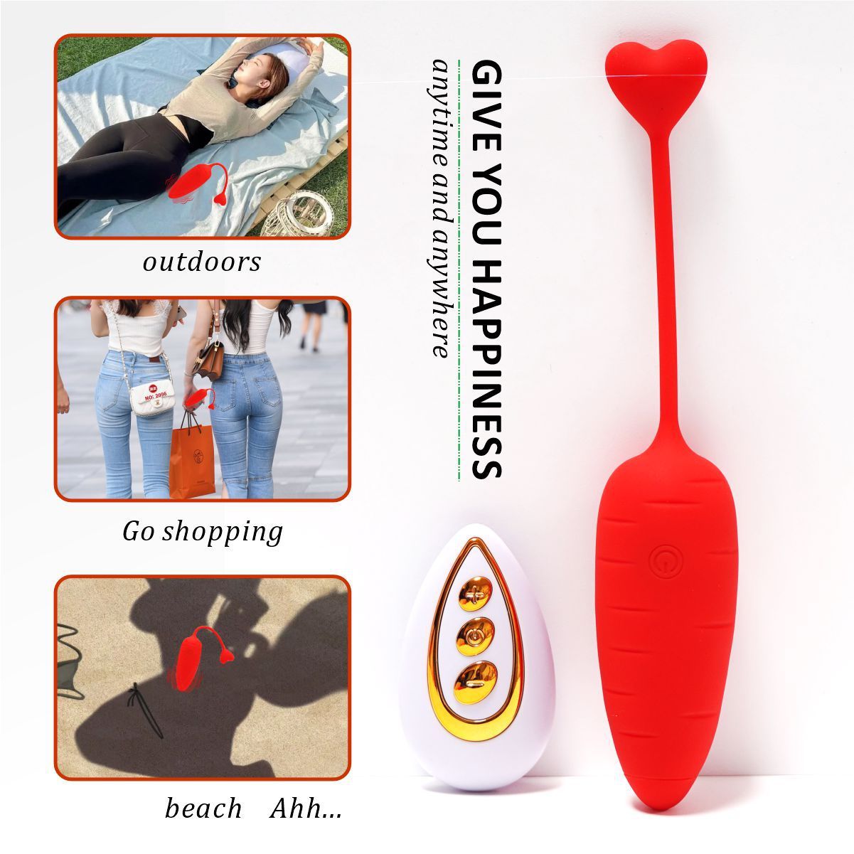  Trứng Rung Ngụy Trang Trái Carrot 10 Chế Độ Rung 