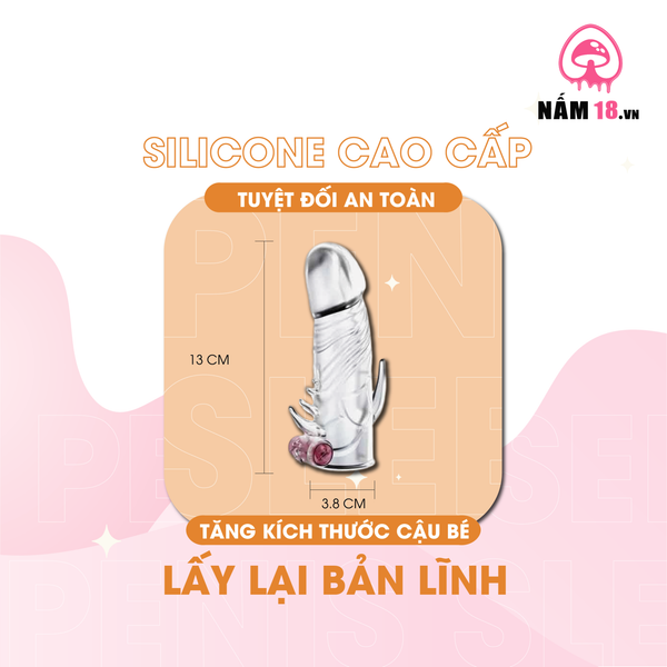 Bao Cao Su Đôn Dên Tăng Kích Thước Penis Sleeve - Rung Nhánh