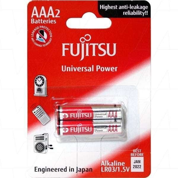 Pin Tiểu AAA Fujitsu Alkaline Nhật Bản - Vỉ 2 Viên