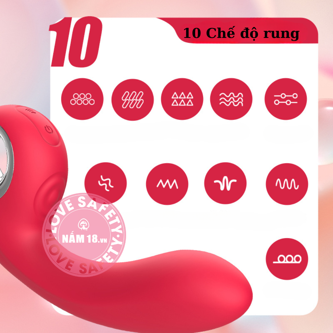  Dương Vật Giả Kissen Sharpy 10 Chế Độ Rung 