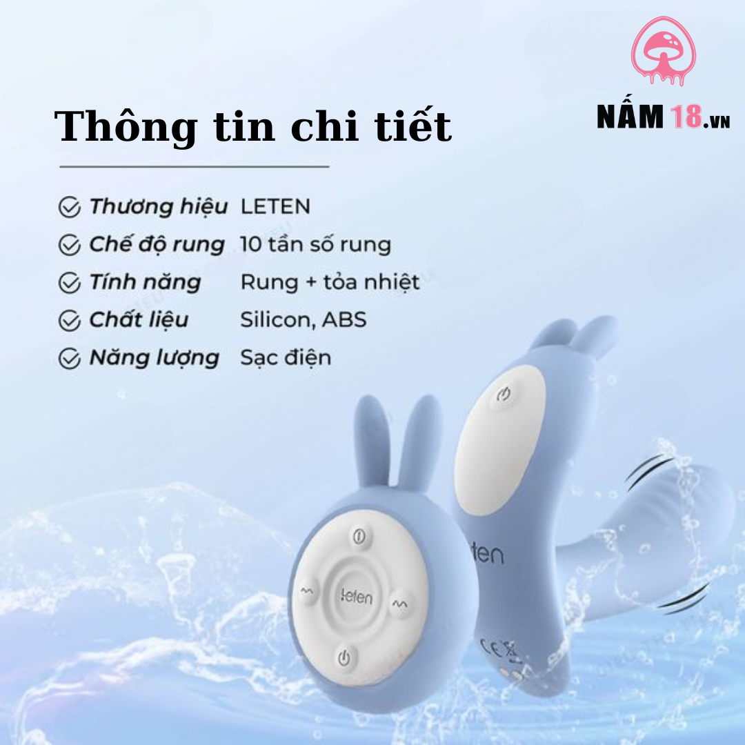  Trứng Rung Leten Tỏa Nhiệt 10 Chế Độ Rung 