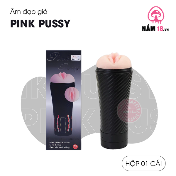 Âm Đạo Giả Pink Pussy Rung Đa Chế Độ - Dùng Pin