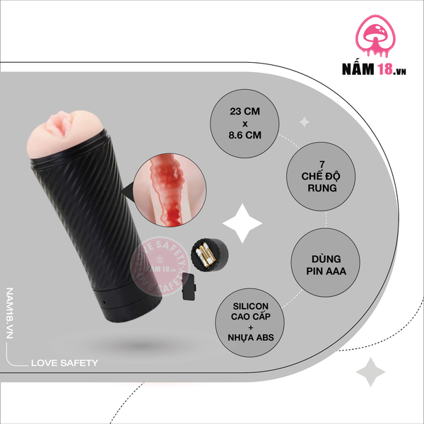 Âm Đạo Giả Pink Pussy Rung Đa Chế Độ