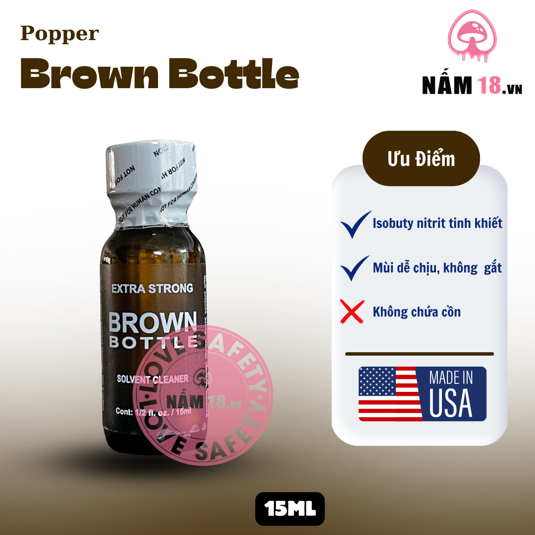  Popper Brown Bottle 