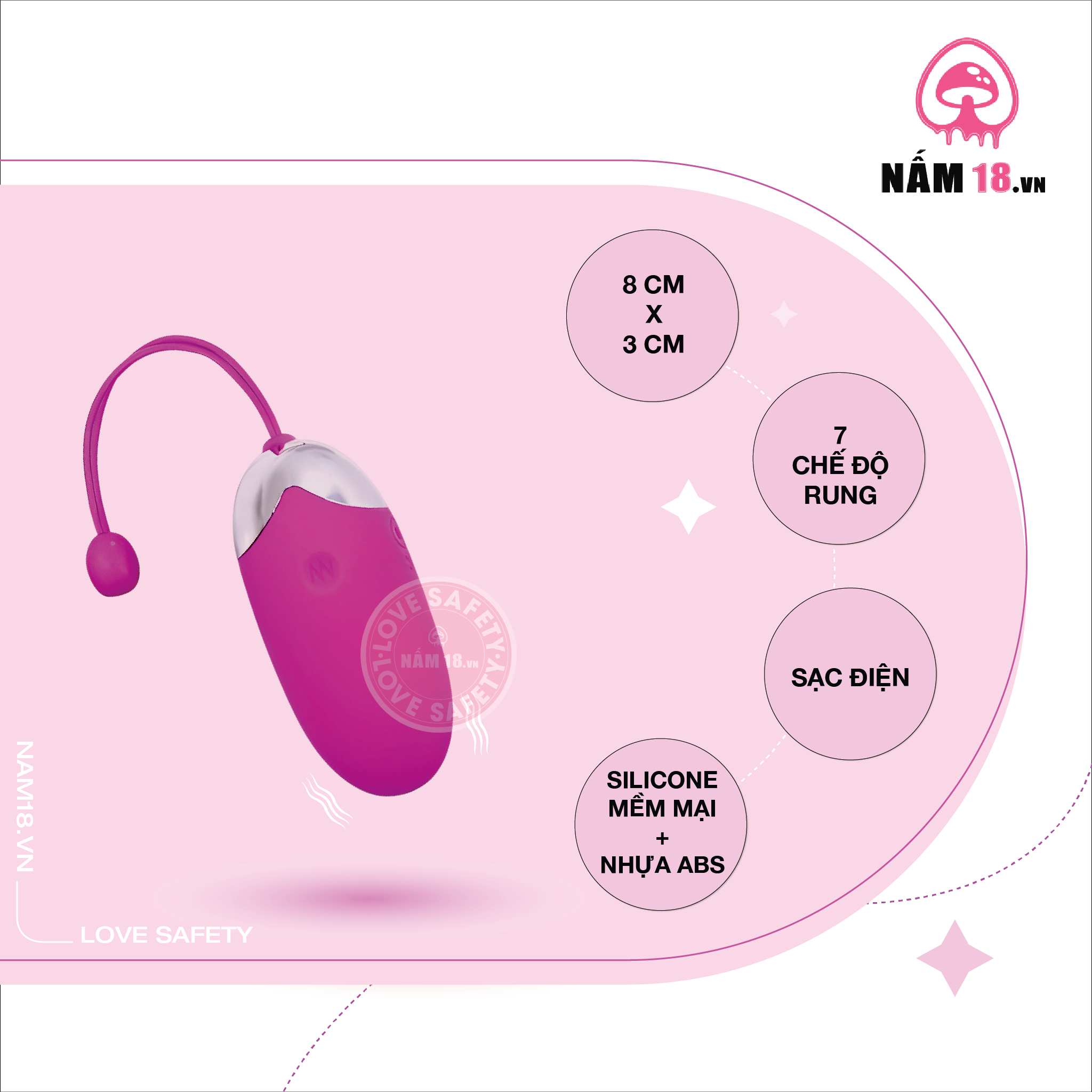  Trứng Rung Pretty Love Abner Điều Khiển App 
