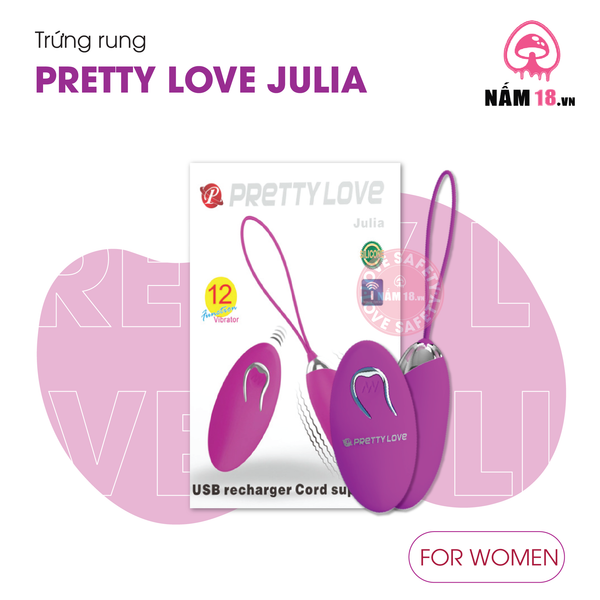 Trứng Rung Cao Cấp Pretty Love Julia 12 Chế Độ Rung - Sạc Điện