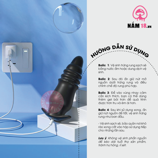 Máy Rung Hậu Môn Prostate Massager 12 Chế Độ Rung