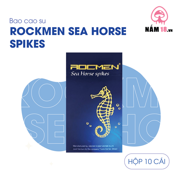 Bao Cao Su Điểm Nổi, Hương Bạc Hà Rocmen Sea Horse Spikes - Hộp 10 Cái