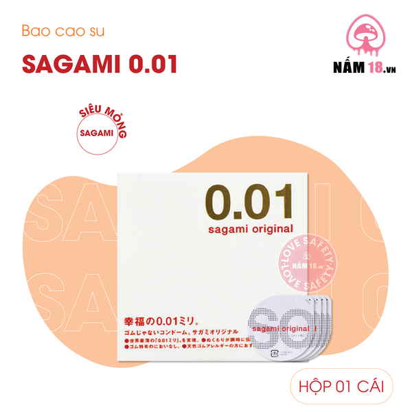 Bao Cao Su Siêu Mỏng Sagami 0.01 - Hộp 1 Cái