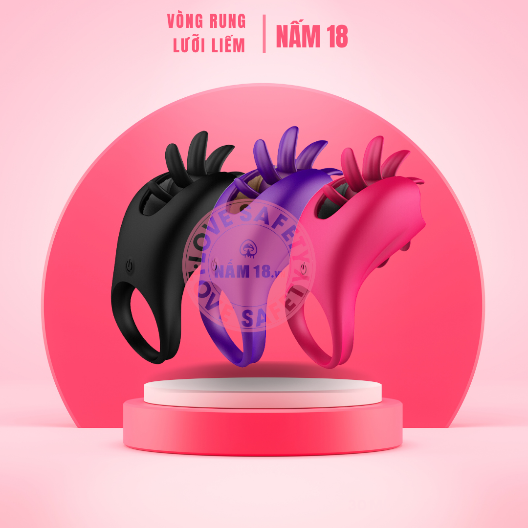  Vòng Rung Tăng Khoái Cảm Cock Ring Lưỡi Liếm 