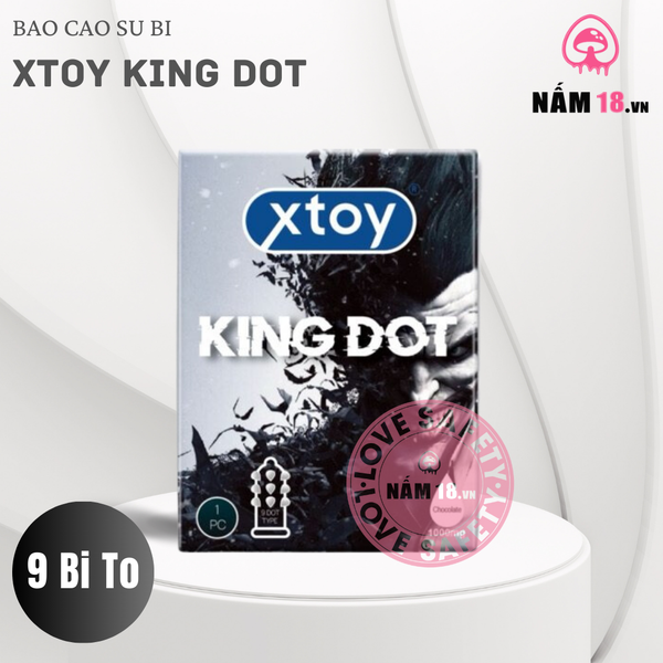 Bao Cao Su Xtoy King Dot 9 Bi Lớn Hương Chocolate - Hộp 1 Cái