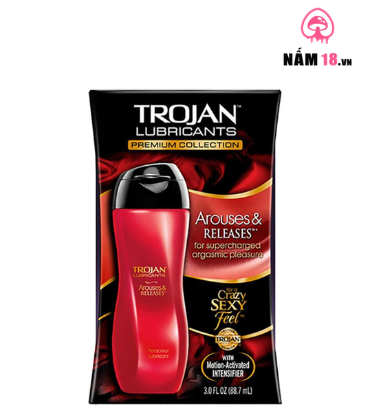 Gel Bôi Trơn Tăng Khoái Cảm Trojan Arouses Releases Cao Cấp - Chai 88ml