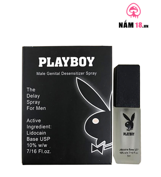 Chai Xịt Kéo Dài Thời Gian Playboy Đen 10% - Chai 5ml