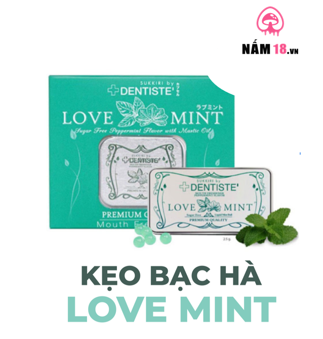  Kẹo BJ Thái Lan Love Mint Hương Bạc Hà - Hộp 20 Viên 