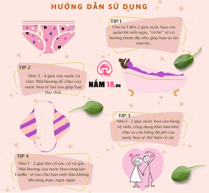  Nước Hoa Vùng Kín Foellie Đen Hương Hoa Hồng Sexy - Chai 5ml 